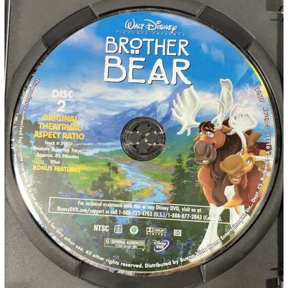 Brother Bear Two-Disc Special Edition Vintage Walt Disney 1999 DVD Tested - Picture 9 of 12